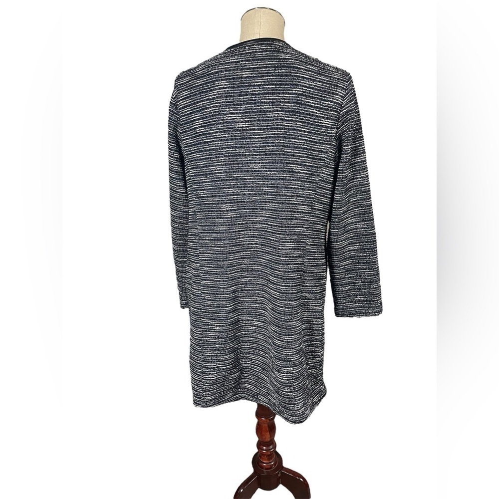JM Collection Blazer Women's Marled Knit Grey Stripe Work Office Modern Size 2X - Picture 2 of 9